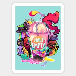 Half Empty Sticker